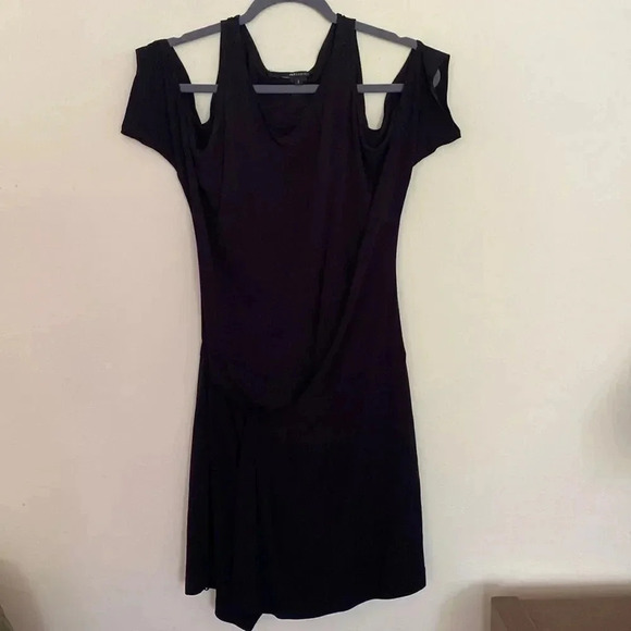 JAY Godfrey sz 2 black midi dress with cut out shoulders gorgeous! - Picture 1 of 8
